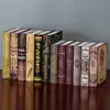 Libros Falsos Retro Nostálgicos Europeos y Americanos, Libros Artificiales, Adornos de Libros Decorativos, Accesorios de Estudio Sala de Estar, Carcasas de Libros de Modelo, Accesorios Creativos