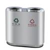 Caja de cubo de basura para clasificación exterior de acero inoxidable propiedad no reciclable ventas Parque protección ambiental interior y exterior Doble tubo pelable