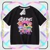 Kpop Demon Hunters Sajia Boys Grupo Femenino Demon Hunter Camiseta Casual de Manga Corta Hombros Descubiertos para Niños y Niñas Moderna