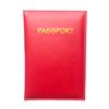 Funda protectora para pasaporte de piel sintética lisa, transparente, con doble diafragma, para documentos, venta al por mayor