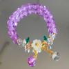 Nova Pulseira de Miçangas Florais Girassol Feminina Cor Macaron Explosões Transfronteiriças Cristal Pipoca Pequena Margarida Camélia Pulseira