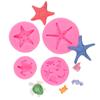 Serie océano concha estrella de mar forma de caballito de mar decoración para pastel chocolate fondant DIY herramienta para hornear fondant