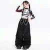 Ropa de Niña para Danza Jazz Moderna Cool Estilo Coreano a la Moda Traje de Actuación Hip-Hop Ropa Infantil de Calle para Pasarela Set de Niña Callejera