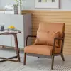 Sofá de Tela Minimalista Nórdico para Ocio, Desmontable y Lavable, de un Solo Asiento, Adecuado para Apartamentos Pequeños, Sala de Estar, Balcón, con Juego de Mesa y Sillas de Madera Maciza