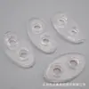 Ponto 2cm fivela de nariz de porco macia em PVC película transparente de dois furos Oval borracha macia cordão de ajuste de nariz de porco fivela