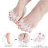 Corrector Separador de Dedos de Doble Orificio Superpuesto Antidesgaste Separador de Dedos Auxiliar Hallux Valgus Ortopedia para Huesos del Pie
