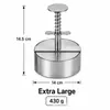 Molde Prensa Hamburguesa de Acero Inoxidable, Molde Prensa Carne para Hamburguesas, Fabricador de Bolas de Arroz, Herramienta Prensa Carne Manual con Resorte