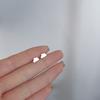 Pendientes de plata 925 para estudiantes femeninas, diseño simple y moderno, estilo ins, 2023