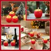 Vela Personalizada con Forma de Manzana Vela de Aromaterapia Producción de Velas de Dibujos Animados Manzana Roja Decoración de Mesa