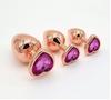 Set en Forma de Corazón Oro Rosa Metal Hysteria Plug Anal Pareja Pareja Pareja Masturbación Diversión Productos Sexuales para Adultos