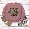 Amazon deseo moda otoño e invierno ropa de mujer Suéter de manga larga con estampado de letras Glitter Dirt mama