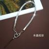 Novo cordão de celular de cristal quadrado de luxo de alta qualidade, portátil, anti-perda, anti-queda, pulseira da moda, cordão curto de pulso