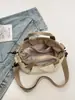 Bolsa de cordón de estilo moderno y relajado con bloques de color, bolso de hombro casual y minimalista de estilo coreano, bolso de mano chic para mujeres jóvenes, adecuado para ir al trabajo.