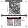Adesivos de Natal transfronteiriços com silhueta branca de árvore de Natal, planta e flores para decoração de vitrine e porta de vidro, adesivos eletrostáticos para vidro