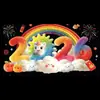 Decorações de Janela de Ano Novo 2026 Ano do Cavalo Adesivos Estáticos de Pelúcia 5D para Vidro Porta Adesivos de Ano Novo com o Personagem '' para Exibição de Janela do Festival da Primavera