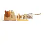 Villa para gatos jaula para gatos, lujosa casa de madera para gatos con puerta de cristal, casa para gatos con arenero integrado, nido para gatos transpirable y ahorrador de espacio
