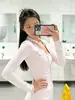 Jaqueta rosa slim fit com proteção solar para mulheres, outono 2026, leve, acinturada, casaco esportivo com zíper, top com proteção UV