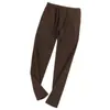 Leggings térmicos de invierno para hombre, pantalones térmicos de primera capa, pantalones térmicos sin costuras, pantalones casuales gruesos forrados de polar