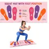 Esterilla de ejercicio de tierra de diatomeas para fitness, esterilla antideslizante para sentadillas de Pilates con huellas de pies, resistente a la suciedad y al desgaste, esterilla sencilla para entrenar