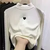 Camiseta Base de Terciopelo Doble Cara para Niñas para Otoño e Invierno, Nueva Camiseta Interior Cálida de Manga Larga con Cuello Medio Alto para Niños Medianos y Grandes