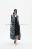 Gabardina Estampada Plegada Miyake Cárdigan Largo para Mujer Gabardina Estampada tipo Capa