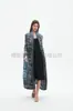 Gabardina de Estilo Otoño-Invierno para Mujer, Cárdigan Estampado Plegado Issey Miyake, Gabardina Larga, Gabardina tipo capa