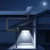 Lámpara colgante desmontable alimentada por energía solar con sensor de movimiento para uso interior y exterior, adecuada para patios y tiendas de campaña de camping, lámpara colgante con sensor uno a dos