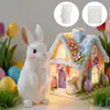 Conejo de Dibujos Animados de Pascua Casa de Cáscara de Huevo Molde Conejo de Pie Vela Aromática Yeso DIY Molde Hecho a Mano