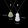 Jade Natural Buda Maitreya Buda de Jade Pingente Buda de Jade Verde Buda Homens Mulheres Buda Risonho Colar Buda Guanyin Pingente de Jade