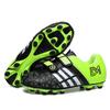 Zapatos de Fútbol Infantiles Ligeros Adolescente Velcro Alumno Tacos Clavos Triturados Suela Plana Zapatillas Bajas Zapatos de Entrenamiento