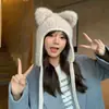 Sombrero de Protección Auditiva Especial de Liquidación para Celebridades de Internet para Mujeres Otoño e Invierno Sombrero Cálido Sombrero de Punto a Prueba de Viento Sombrero de Invierno Coreano para Mujeres