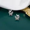 Pendientes de Perla Coreanos de Alta Gama 2026, Aguja de Plata Estilo Vintage Chanel, Diamante Multicolor Estrella de Ocho Puntas, Pendientes de Botón, Venta al por Mayor