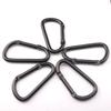 Suministro Mayorista del Fabricante de No. 8 Hebillas Colgantes Tipo D de 76 mm de Aleación de Aluminio Electrodosforado Negro Cuerda Antiperdida para Exteriores Hebilla para Carrito de Compras Mochila