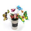 Simulación 3D mariposa varilla de enchufe color mixto doble capa tridimensional varilla de enchufe plástico mariposa decoración de jardín diseño creativo de sitio