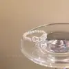 Anel Elástico com Laço e Pérola para Mulheres, Luxo Leve, Elegante e Sofisticado, Anel Empilhável para Dedo Indicador, Anel Estilo Minimalista Ins