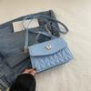 Bolsa Quadrada Pequena de Macaron Transfronteiriça Estilo Novo de Verão Bolsa Feminina Bolsa de Ombro Simples da Moda Bolsa Transversal Feminina Bolsas Textivas Bolsa