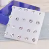 Una Caja de Pendientes de Plástico con Strass para Perforación de Oreja, Adecuados para Hombres y Mujeres, Estilo Coreano, Pendientes Pequeños Elegantes, Joyería para Toda la Oreja, Barras para Oreja 2026