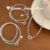 Blogger de diseño ins de Corea del Sur con diseño de nicho, joyería de moda versátil, collar de corazón hueco de plata de ley S925