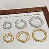 Pendientes de Aro Grandes Exquisitos Chapados en Oro con Aguja de Plata S925 para Mujer, con un Estilo de Gama Alta, Minimalista, Elegante y Genial