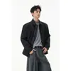 Jaqueta de Trabalho Ace com Design Simples e Moderno Estilo Old Money Lapela para Homens Caimento Solto Roupa Exterior Estilo Veterano Hj5821