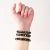 Pulsera de Abalorios de Obsidiana Plateada Natural con Forma Antigua Jingde Jewelry para Hombres y Mujeres, Pulsera de Obsidiana Dorada de un Solo Círculo, en Stock, Envío Directo de una Pieza