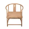 Silla de Tutor Grande Imitación Antigua Corte Blanco Blanco Olmo Viejo Silla de Respaldo Redondo Silla de Té Silla de Respaldo Estilo Chino Nuevo Silla de Montaje de Madera Maciza al por Mayor