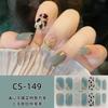 Parche adhesivo para uñas 3D resistente al agua, fresco y pequeño, de gel sin hornear, desmontable y usable, adhesivo completo para uñas para mujer