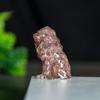 Enfeites de Leão Feitos de Resina e Cristais Naturais, Posição Sentada, Plantas Verdes de Leão, Decoração de Estátua para Desktop, Escritório, Casa