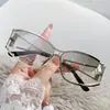 Estilo Sexy Y2K Deseo Puro Gafas de Sol para Ciclismo de Exterior para Mujer Sentido Tecnológico Gafas de Sol con Corte Metálico Gafas de Sol para Montañismo