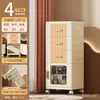 Gabinete de almacenamiento de lujo ligero con ruedas, gabinete de almacenamiento misceláneo multicapa tipo cajón, gabinete organizador para sala de estar del hogar, gabinete de almacenamiento con puerta abierta