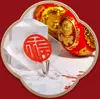 Gancho com caractere chinês "Fu" vermelho, festivo e alegre, adesivo forte, sem necessidade de furar, montagem na parede sem deixar marcas, gancho de porta resistente, gancho de nó chinês