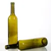Fabricante de Garrafas de Vinho Tinto Atacado Garrafa de Vinho Vazia Alta de 750ml Verde Oliva com Boca Redonda e Garrafa de Vinho Espessada para Vinho de Frutas