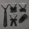 Acessórios Cinza Carvão Tecido Acabado Uniforme JK Japonês Gravata Borboleta Gravata Camisa Saia de Uniforme Escolar Gola Flor Laço de Gola