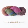 Ovillo de hilo de lana y alpaca de grosor medio con degradado de color para tejer a mano con ganchillo y agujas de tejer, para suéteres, gorros y bufandas.